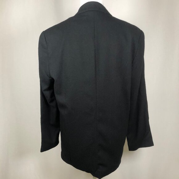 Vintage T.A. Whitney 100% Wool Blazer – Black Double-Breasted – Made in Korea - Picture 5 of 10